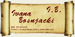 Ivana Bošnjački vizit kartica